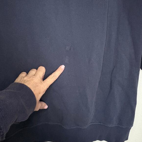 Toad&Co Hemp Daybreaker Hooded Dress Navy Small Cozy Fall Cabincore Boho - Picture 6 of 8